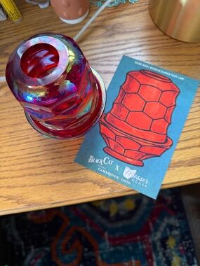 Black Cat Vintage x Mosser collaboration. Red carnival Georgia fairy lamp